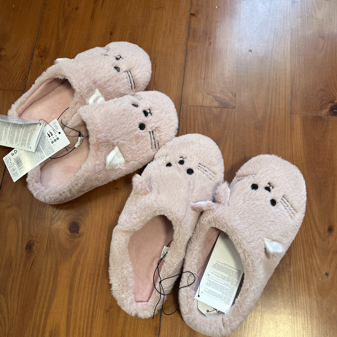 室内穿毛拖鞋 保暖 绒面