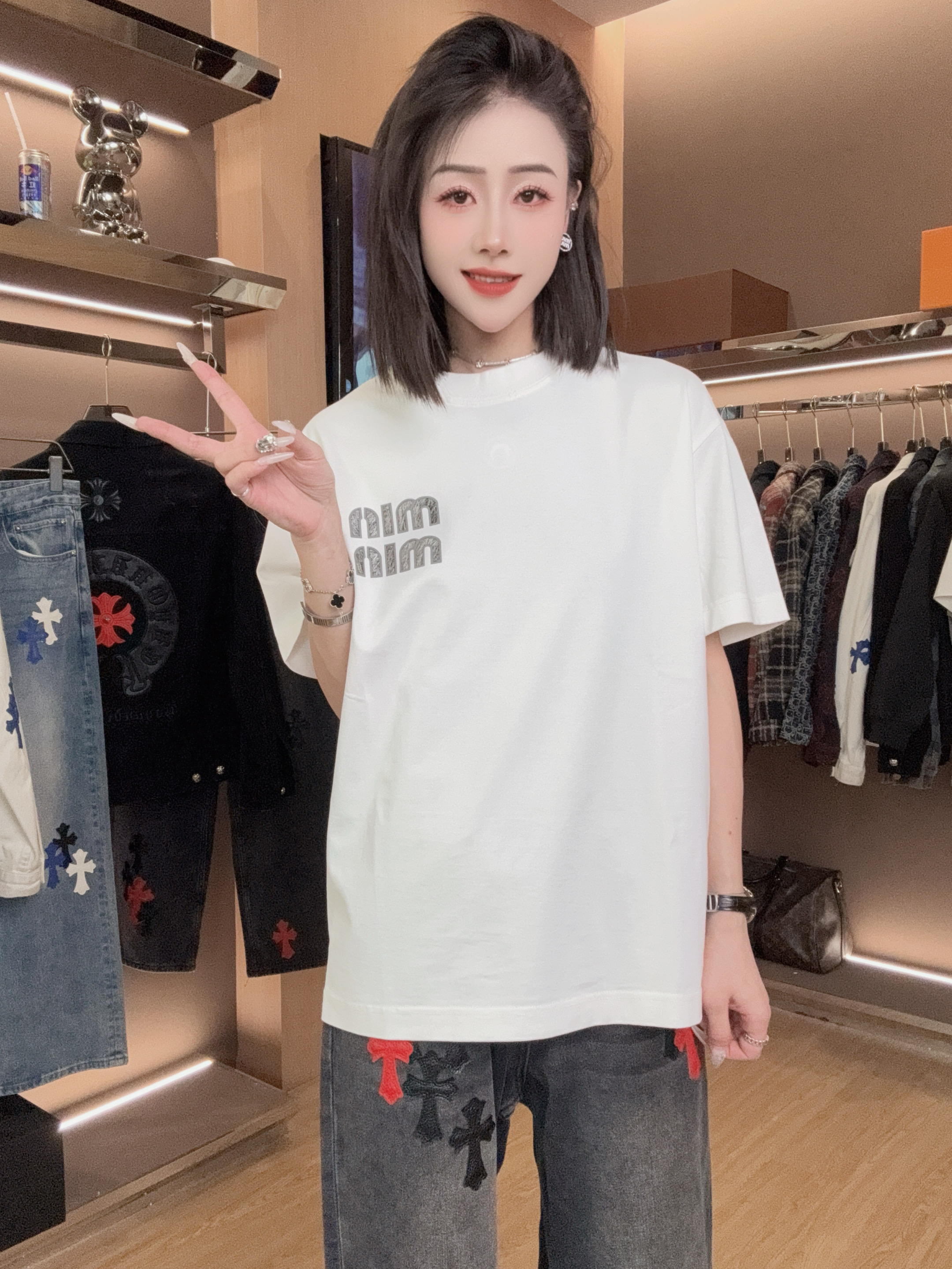 【甜甜专属】2025夏季新款时尚潮流百搭短袖 7817