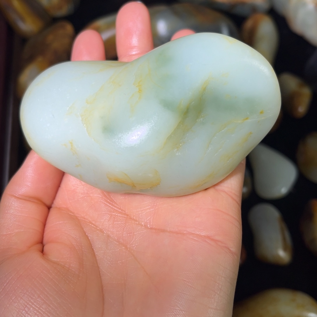 和田玉未镶嵌耳饰324g