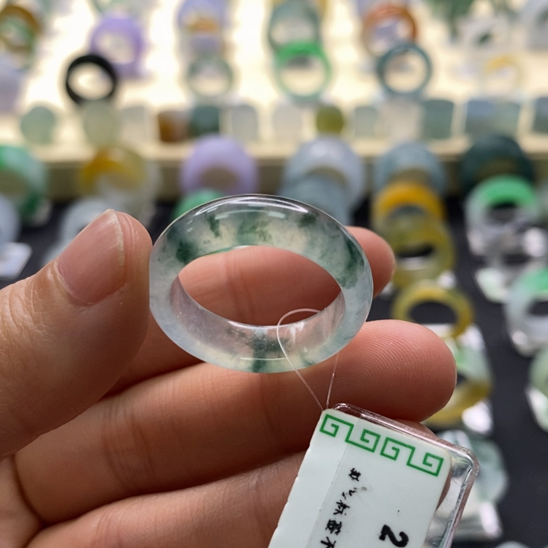 翡翠戒指未镶嵌圈口21