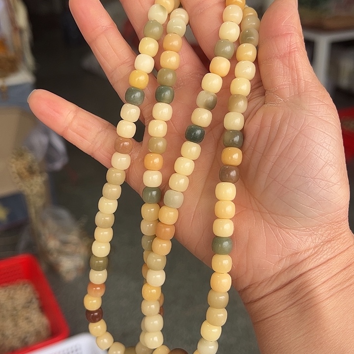 吊坠白玉菩提7×8彩