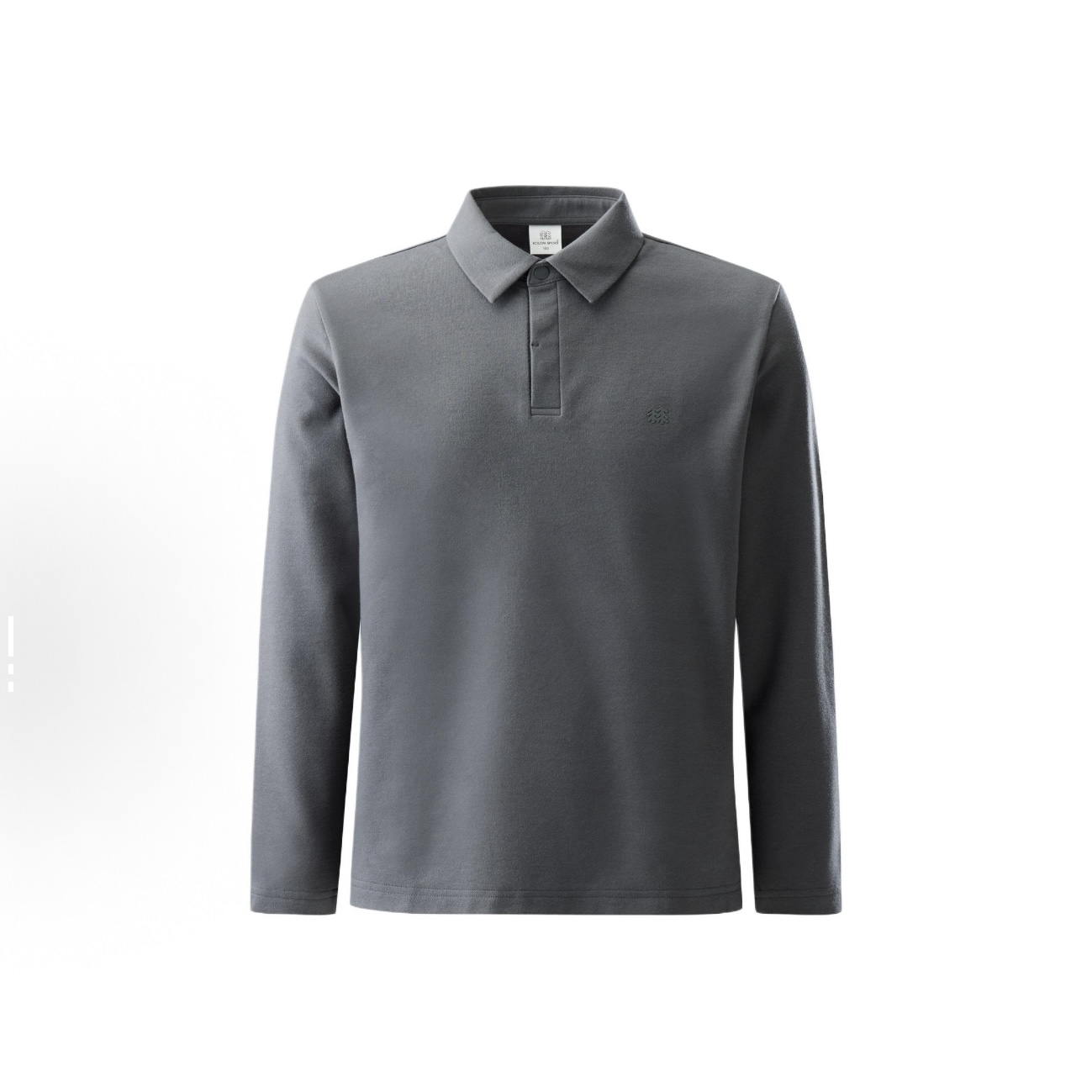 KOLON SPORT/可隆 纯色Logo徽标Polo领长袖Polo衫 男款