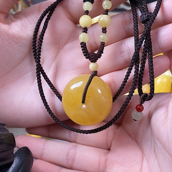 琥珀未镶嵌裸石平安扣