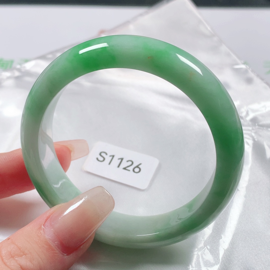 未镶嵌手镯翡翠天然翡翠手镯s1126