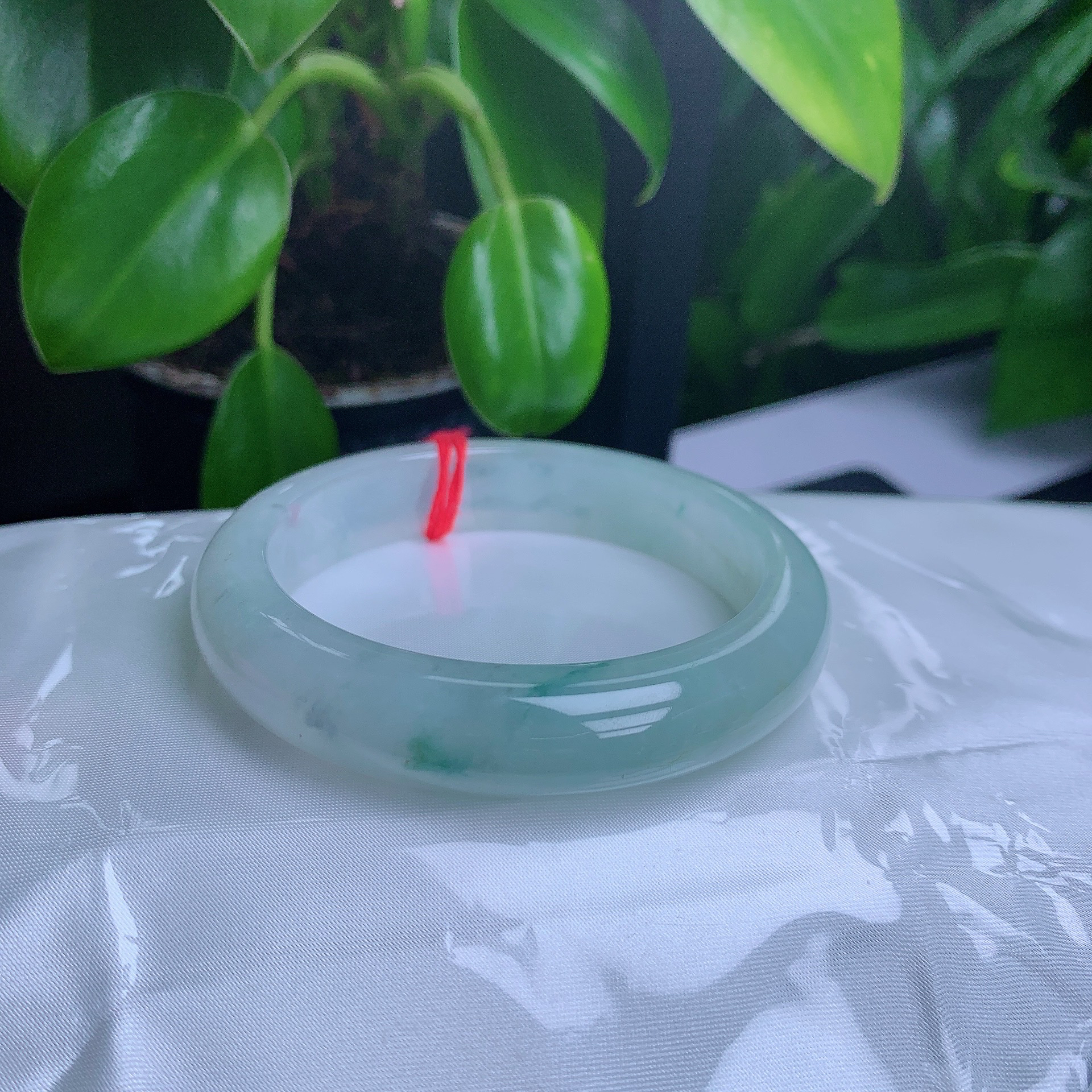 缅甸天然翡翠A货正圈57.7