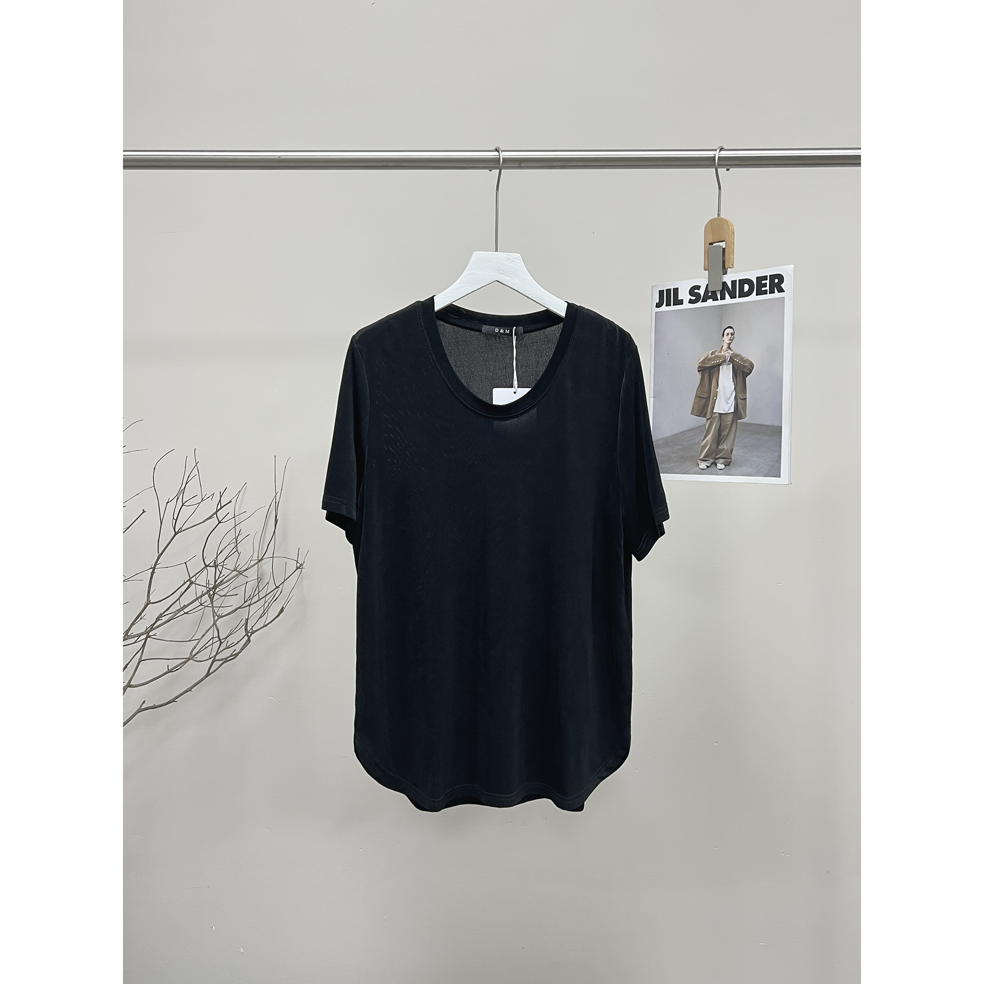 黑色醋酸短袖T恤33183