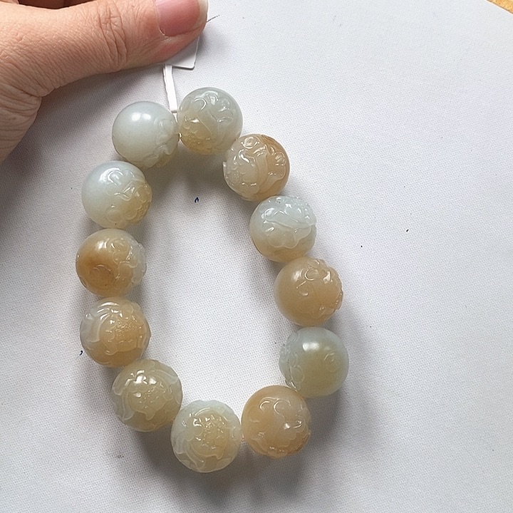 和田玉（糖玉）手串未镶嵌18mm