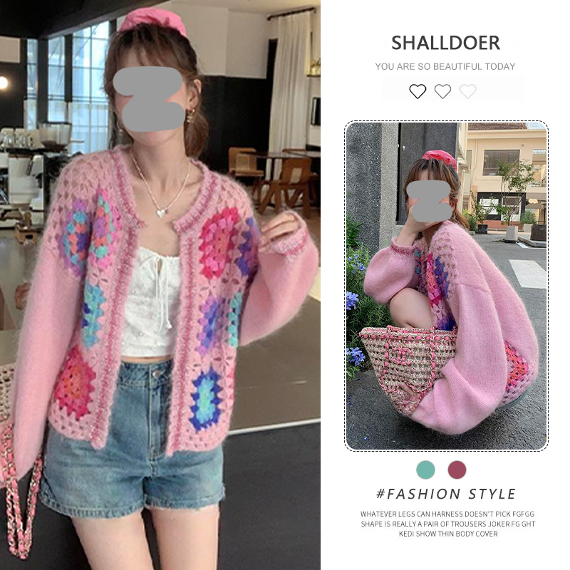 2025秋季韩系百搭洋气重工减龄显瘦针织上衣休闲小众设计感上衣