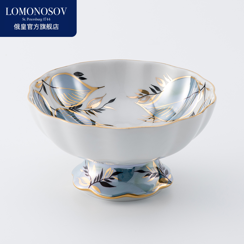 LOMONOSOV俄皇餐具碗家用简约精致轻奢欧式高脚甜品水果冰淇淋碗