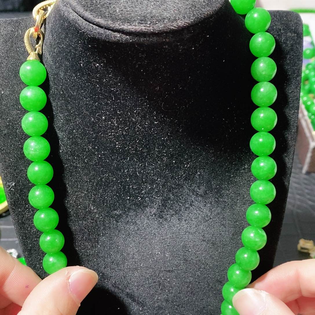 翡翠颈饰14K金镶嵌吊坠