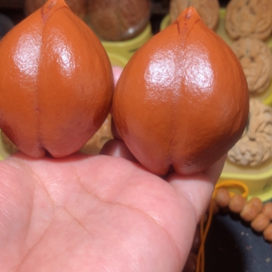 文玩核桃把件用****2大桃心橄榄