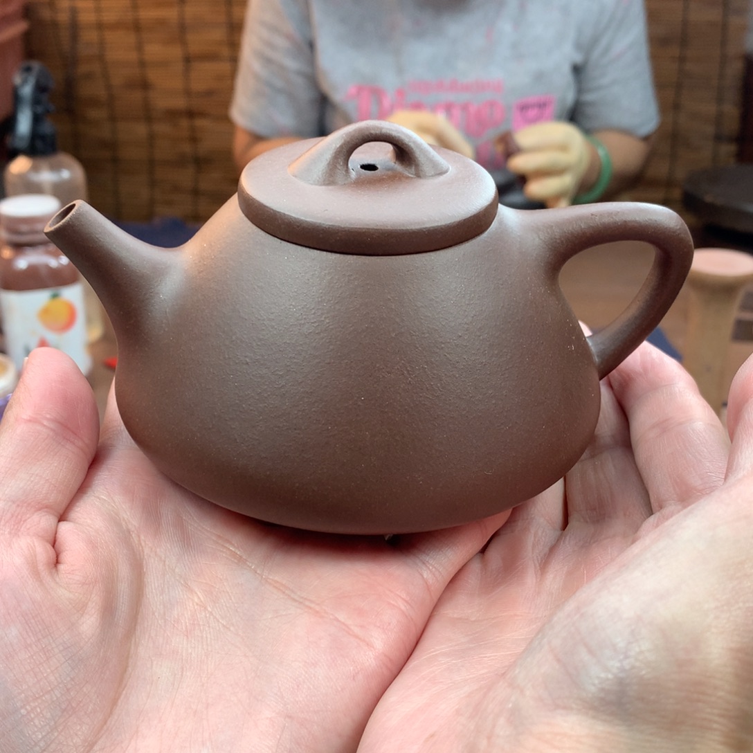 茶壶紫砂子冶石瓢 紫泥 240cc 周宜君