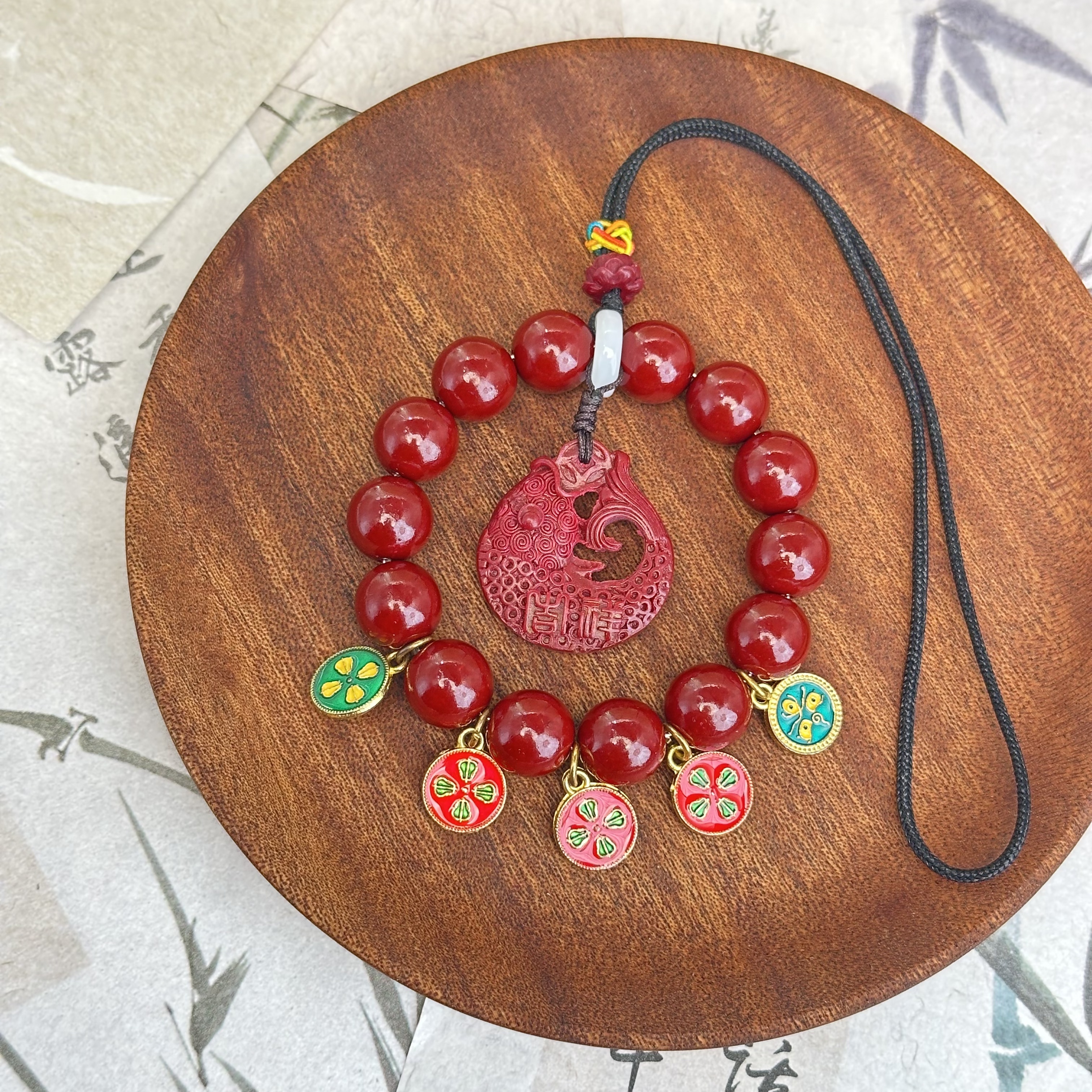 含辰砂工艺品精品手串-无礼盒-S1292