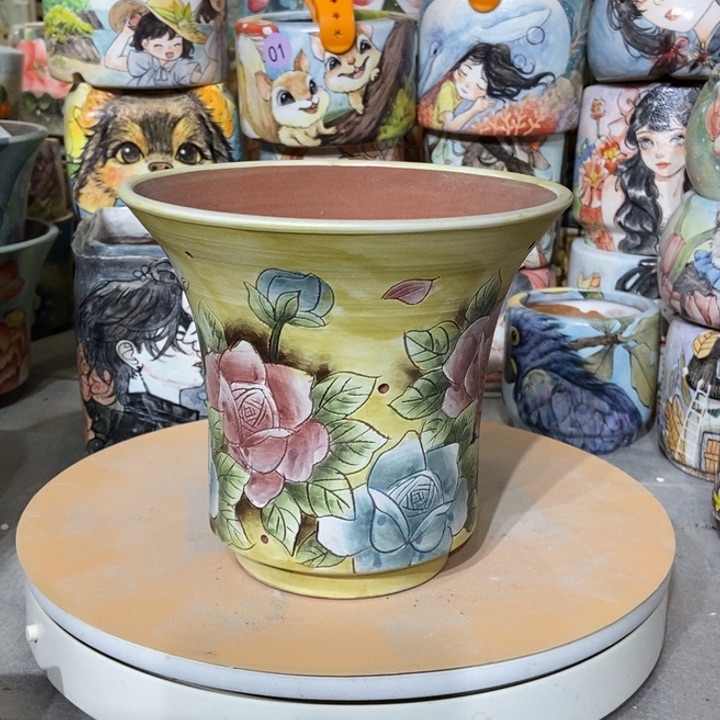 红陶景德镇艺术手绘作品