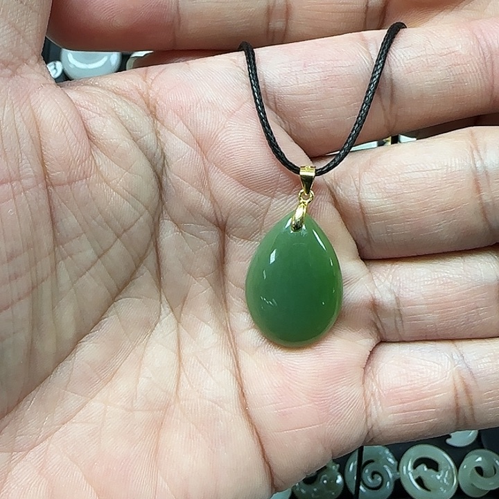 和田玉吊坠(不含链)银S925镶嵌