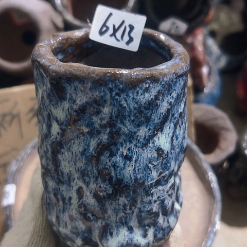 红陶粗陶花盆手工