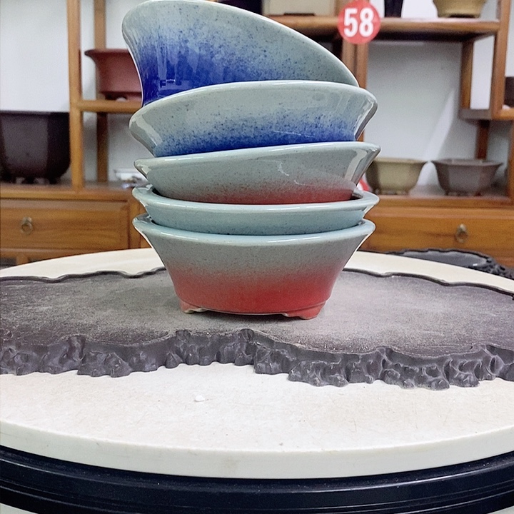 紫砂花盆瑕疵5.5-14.5。。。火裂走形