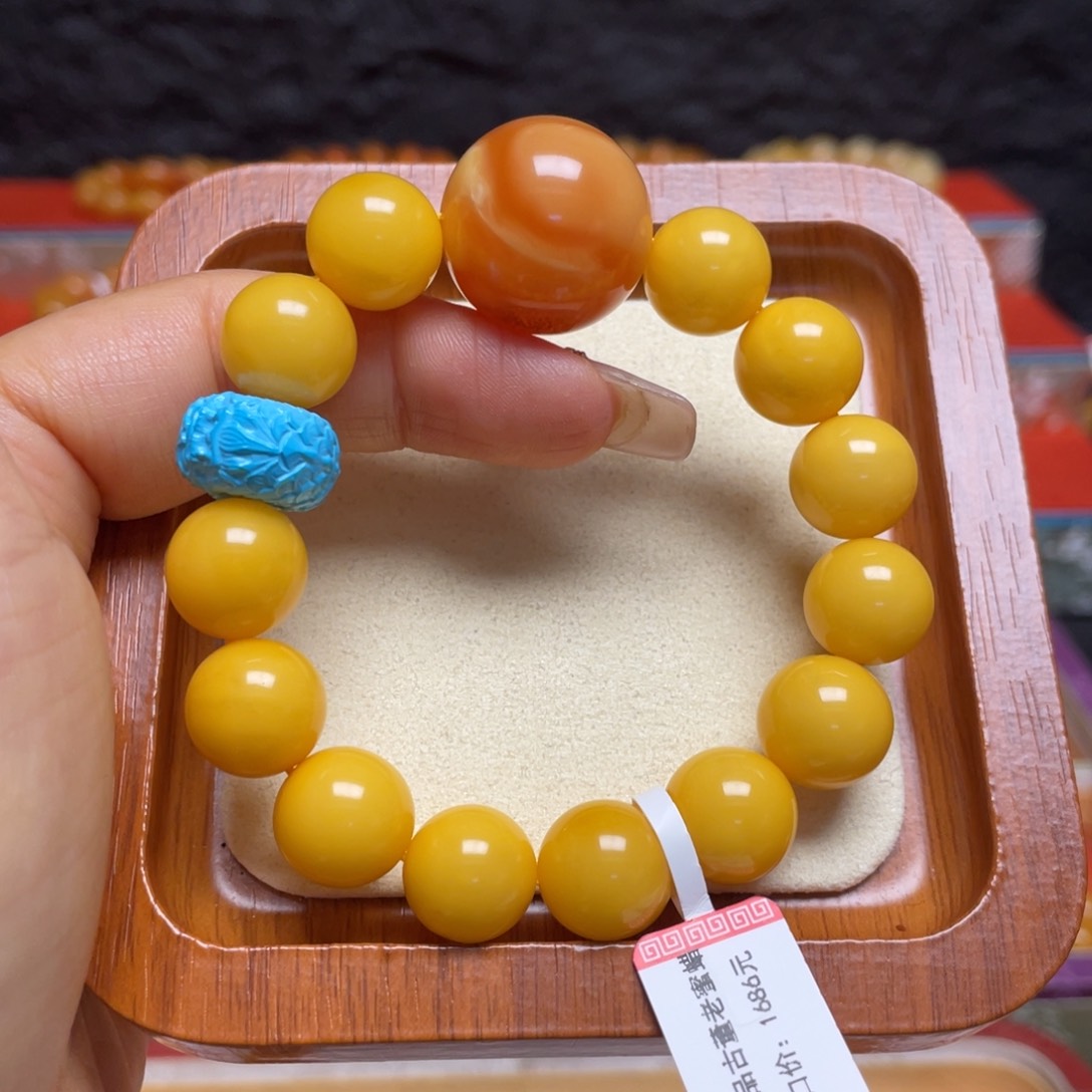 未镶嵌蜜蜡手链手串
