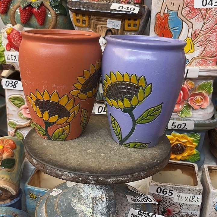 粗陶材质多肉花盆
