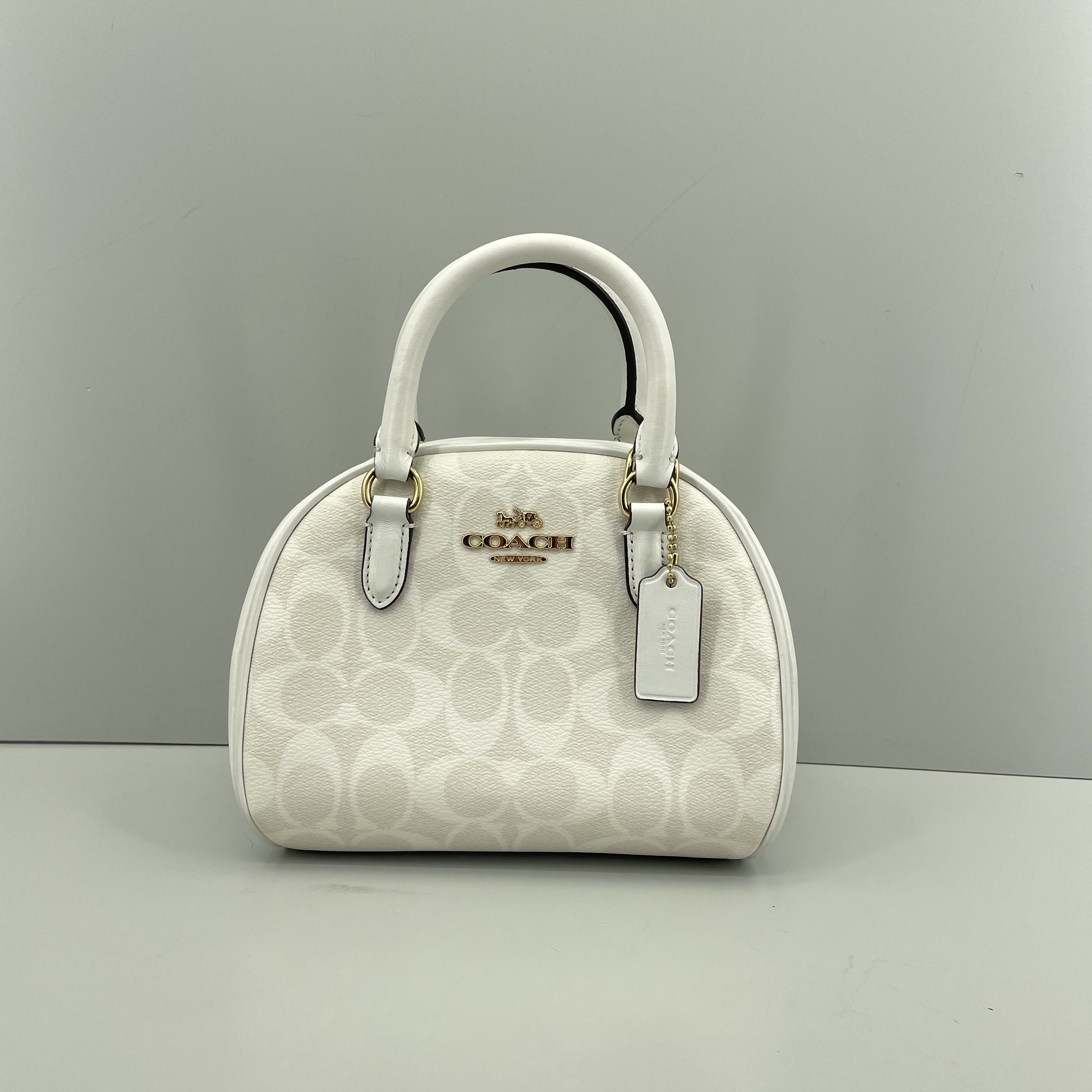 90新 COACH/蔻驰  小林/冰川白保龄球包20*17*12cmB012703
