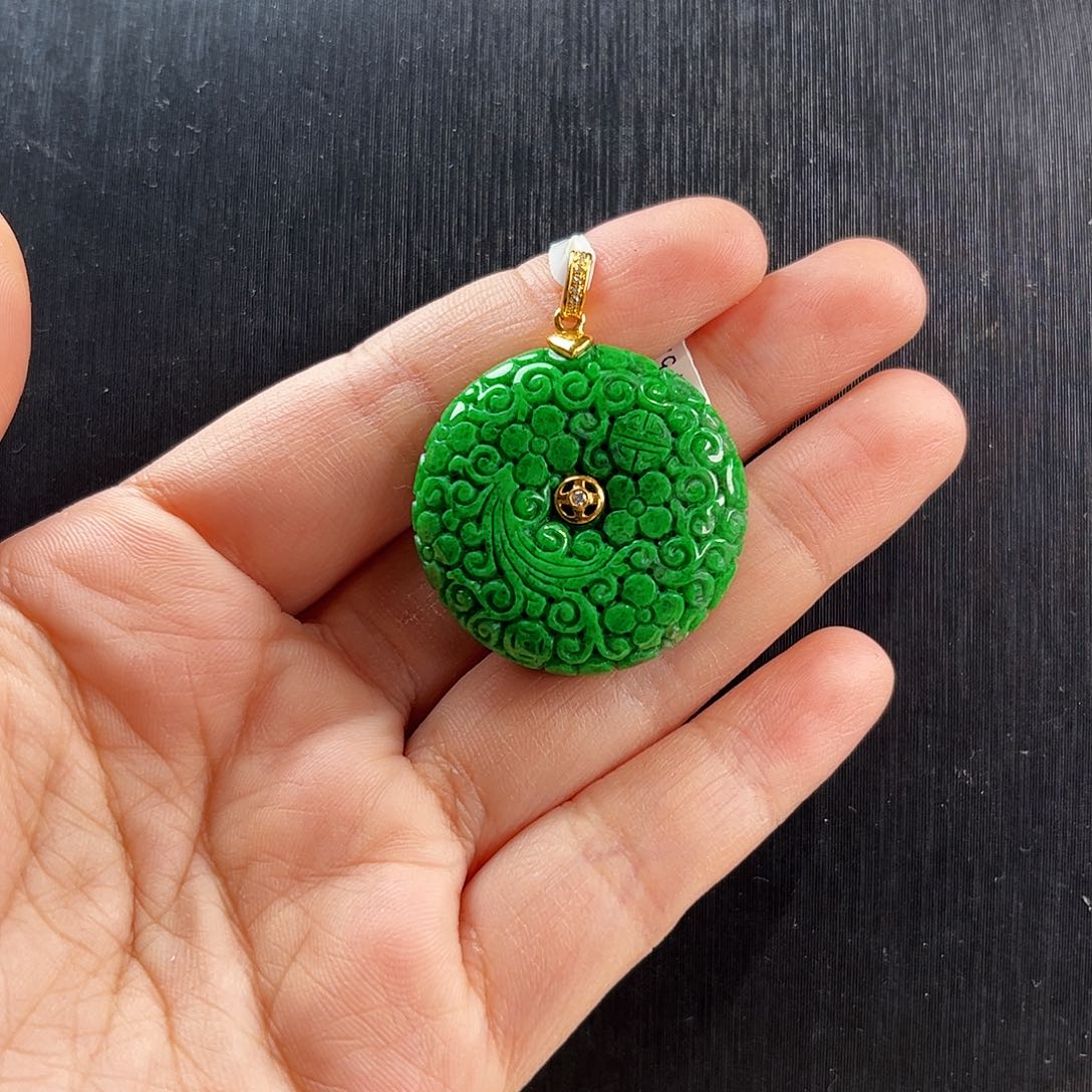 【闪购商品】翡翠吊坠(赠链)未镶嵌  平安扣