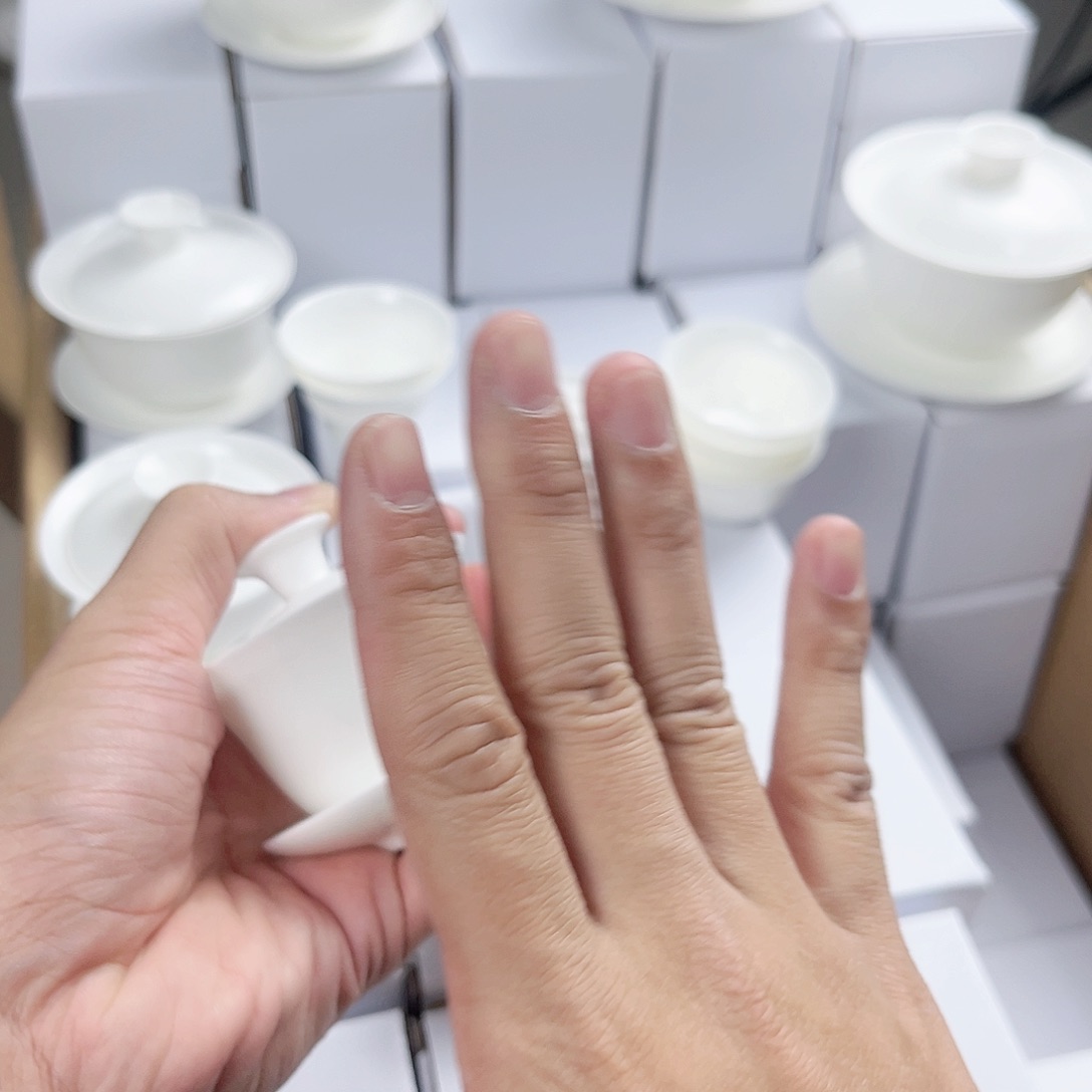 【闪购商品】超迷你单人盖碗50cc骨瓷超薄胎