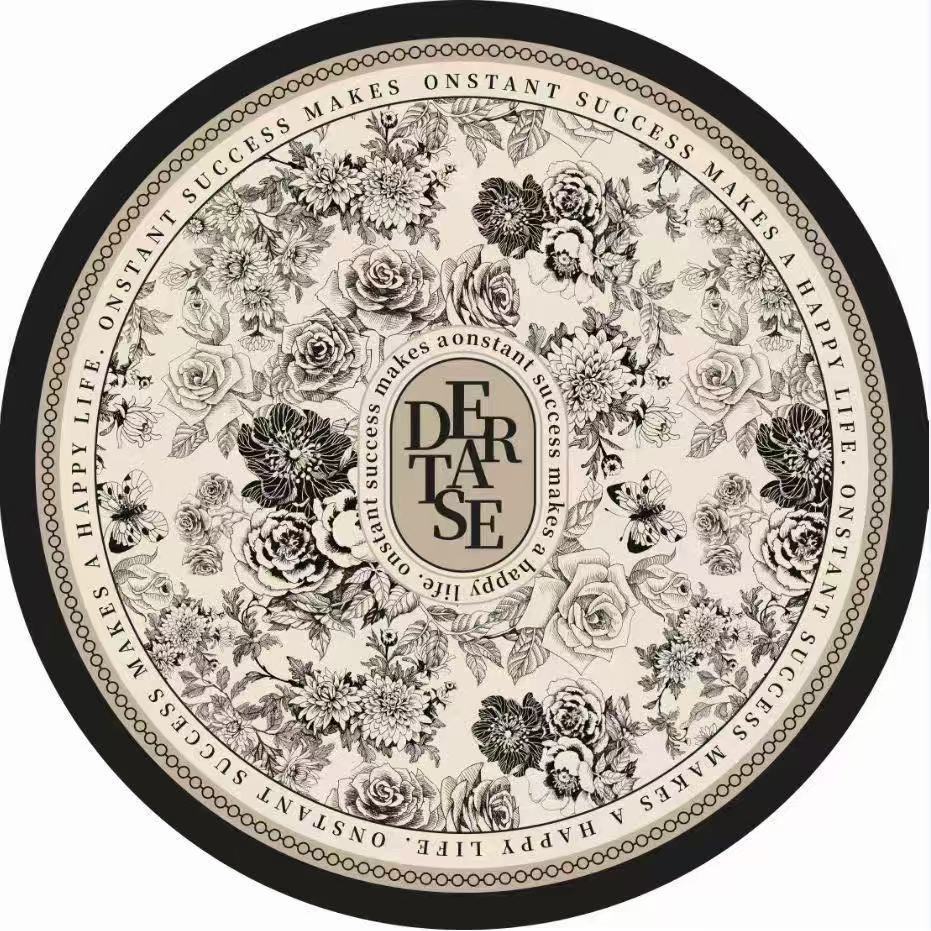 【店铺福利】花开富贵圆形地垫沙发伴侣地毯客厅卧室地毯奶油风格12