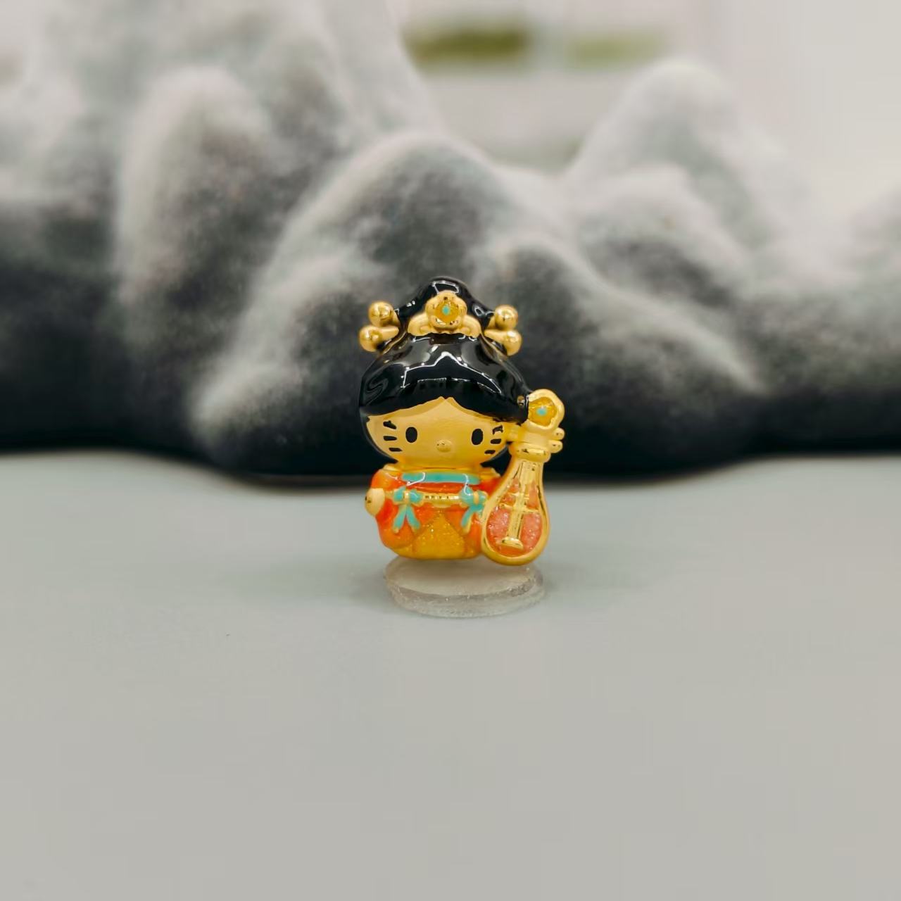 【珺铺黄金】足金999敦煌天女kitty转运珠典雅精美3D硬金配饰