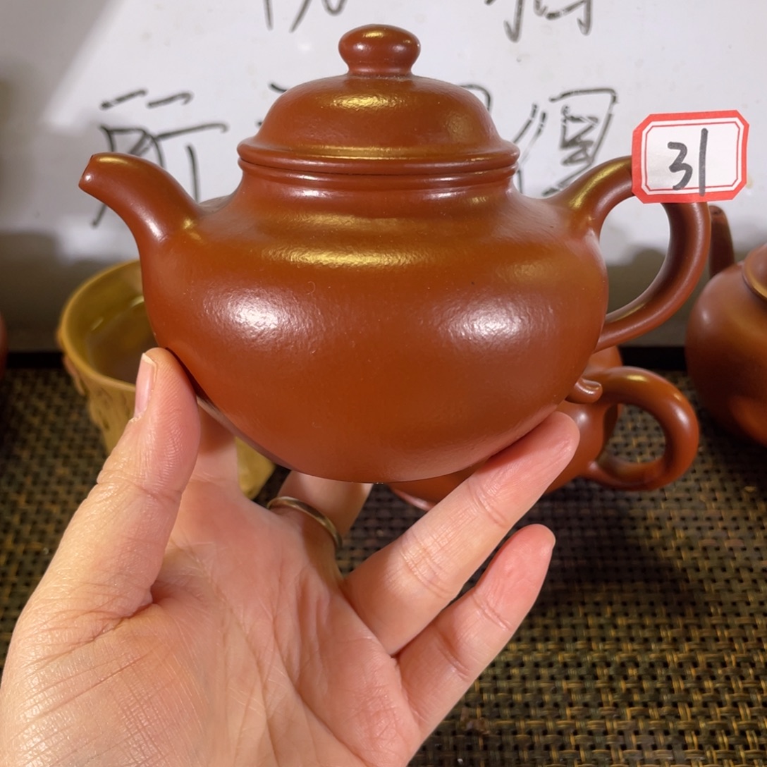 紫砂茶壶莲子全手