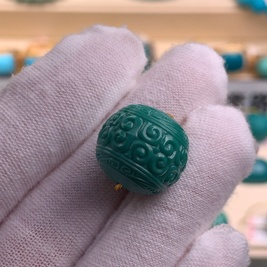 绿松石珠宝奇石未镶嵌15.7×14.2