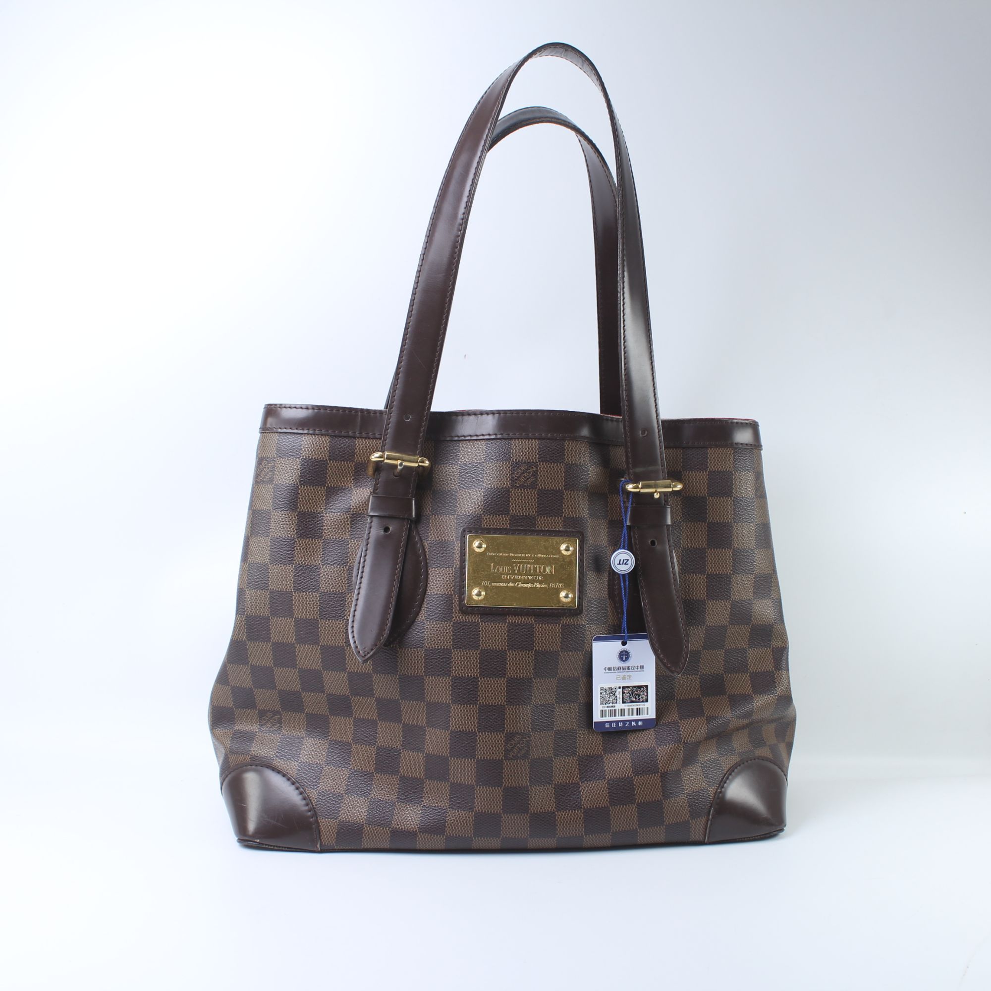 95新 LouisVuitton/路易威登 TH2038棕棋盘格托特手提腋下包