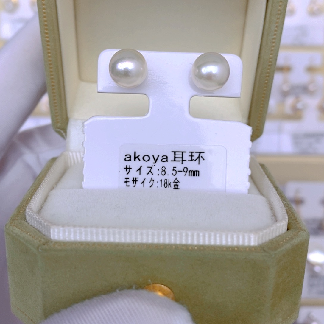 海水珍珠耳饰18K金镶嵌