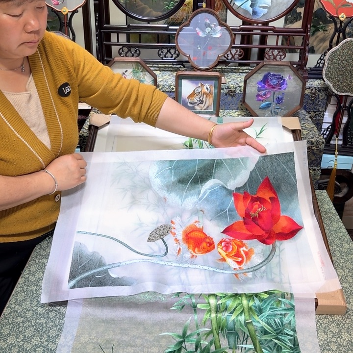 刺绣手工苏绣工艺制作技艺精湛