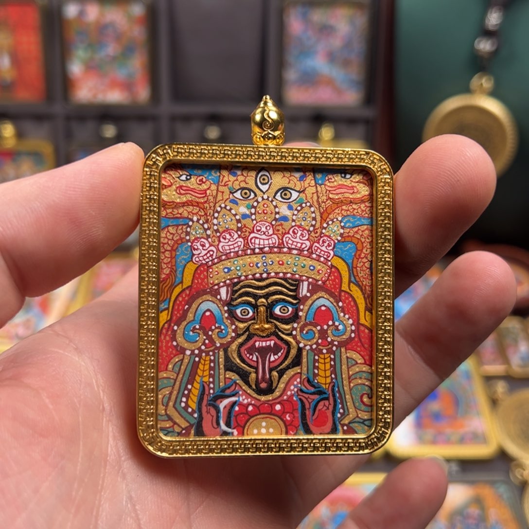 吊坠扎基拉姆纯手绘唐卡