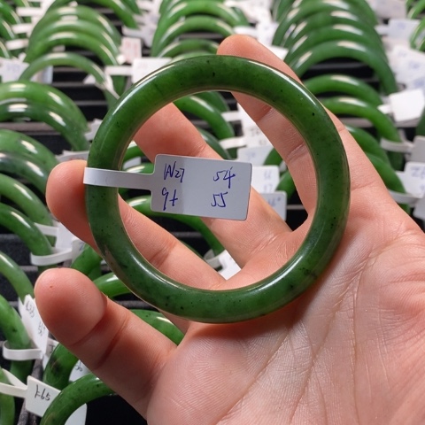 和田玉（碧玉）手镯未镶嵌肉*～微瑕