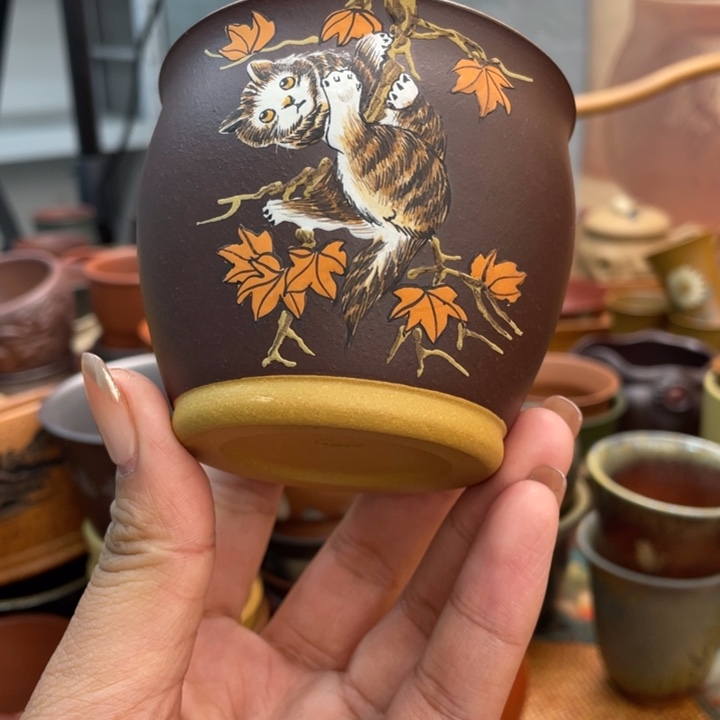 紫砂茶杯原矿紫砂主人杯
