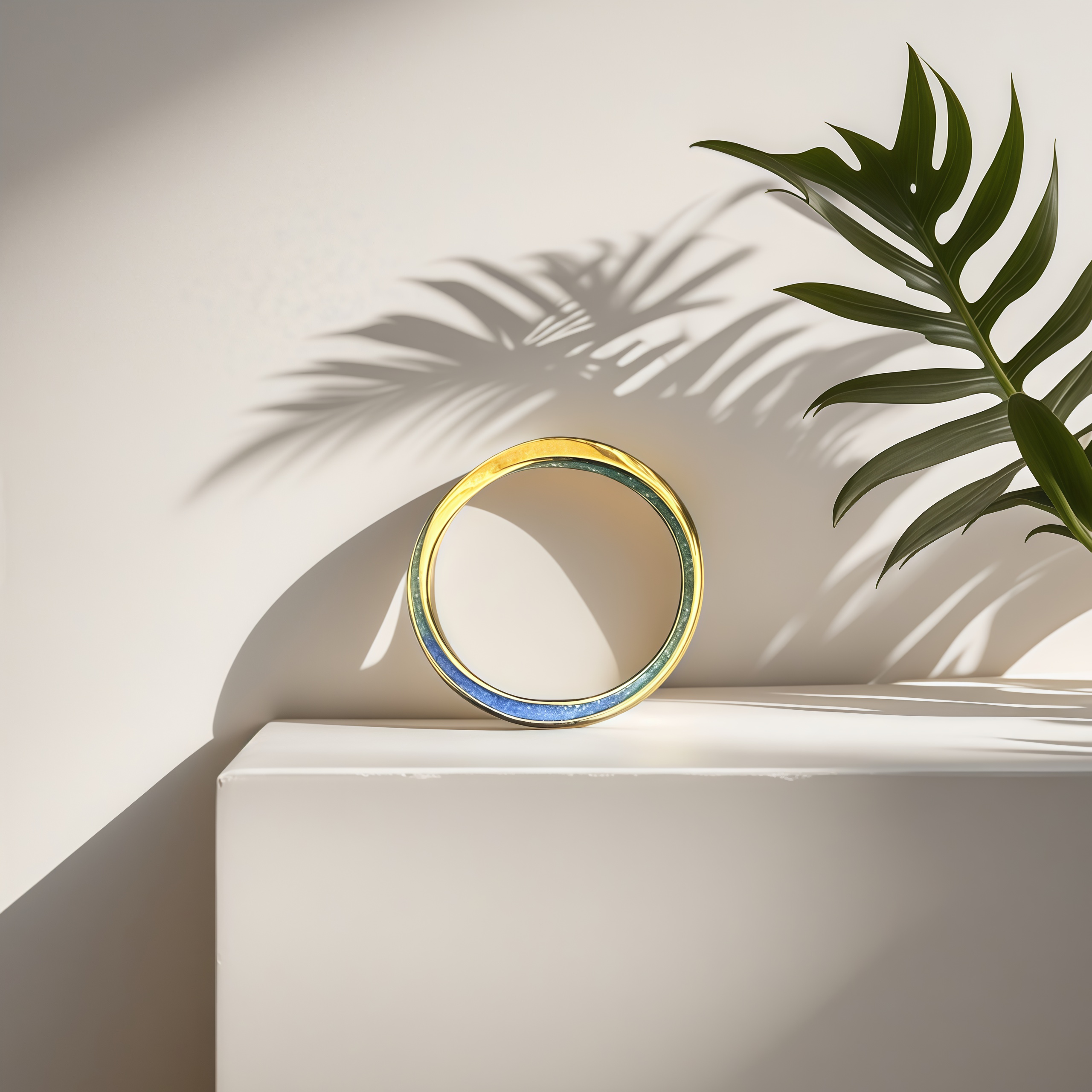 【媛媛】18K金星空渐变色莫比乌斯环配件