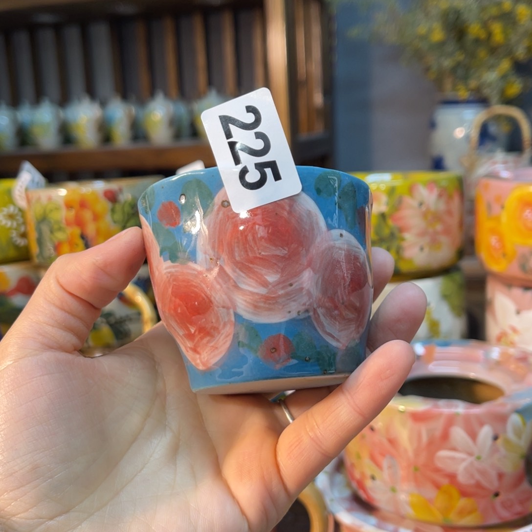 杯素浅陶瓷手工手绘