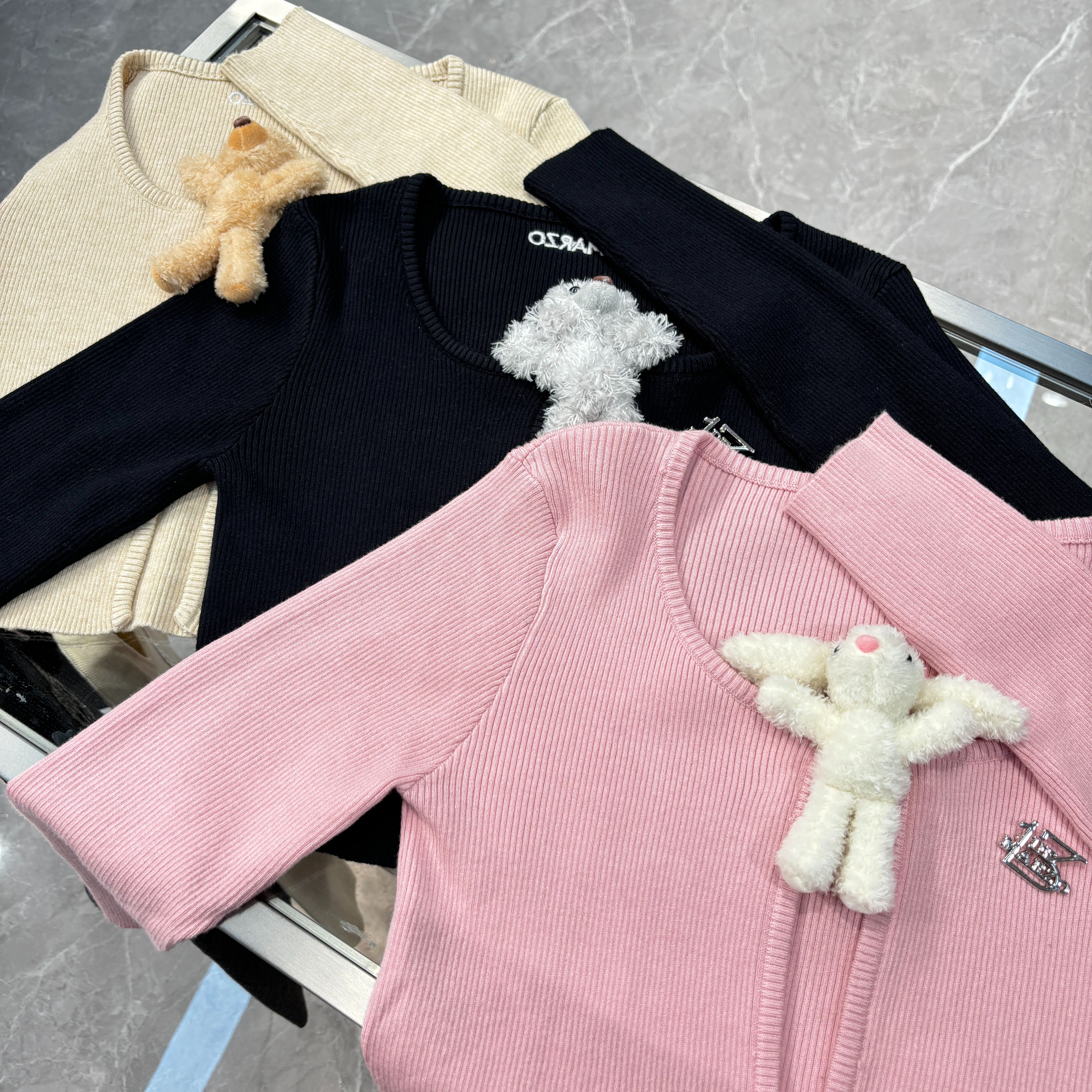 【YU·PP】（029）小众千金辣妹显瘦设计款长袖外穿打底针织衫（P0219）