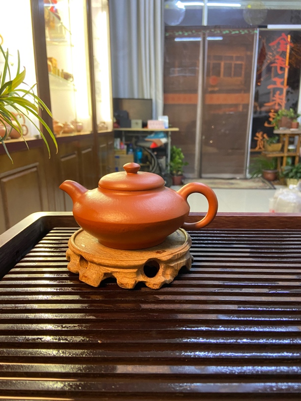 【合欢壶】国•工本人全手工制作，原矿朱泥容量200cc