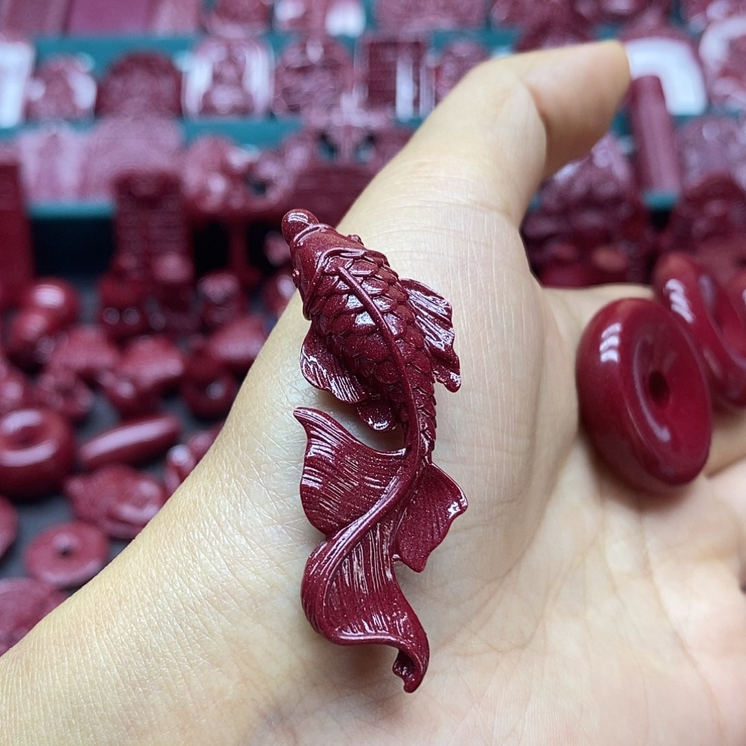 天然辰砂009朱砂吊坠