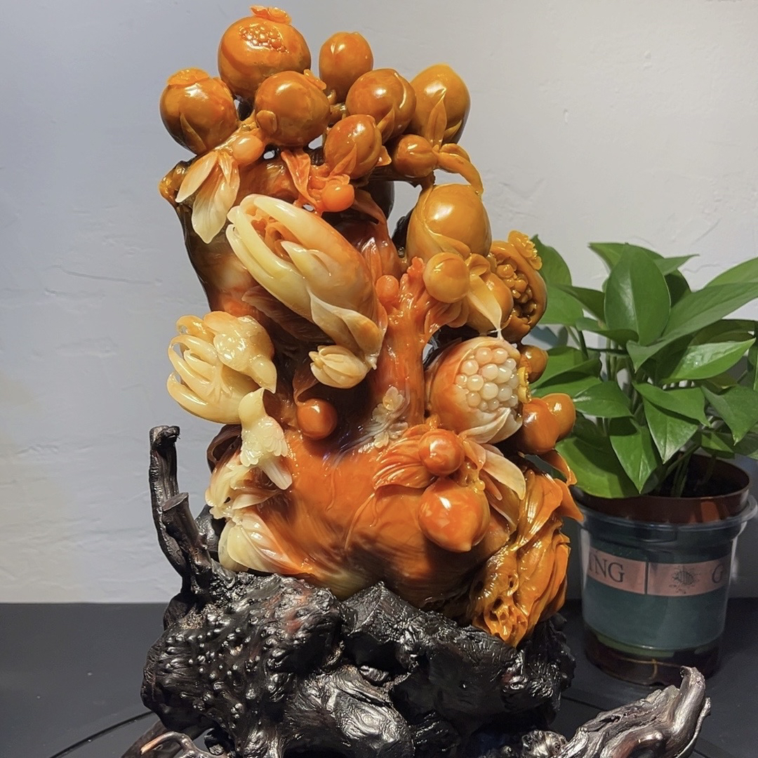 寿山石福禄寿收藏品名师佳作