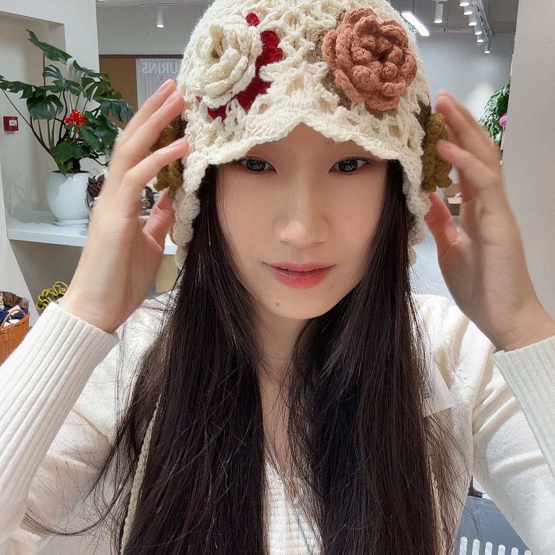 布艺非金属花朵帽子5