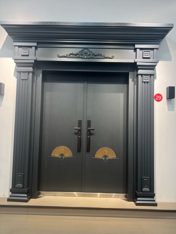 自建房锌合金别墅大门+【一路福星】定制意向卡非实物