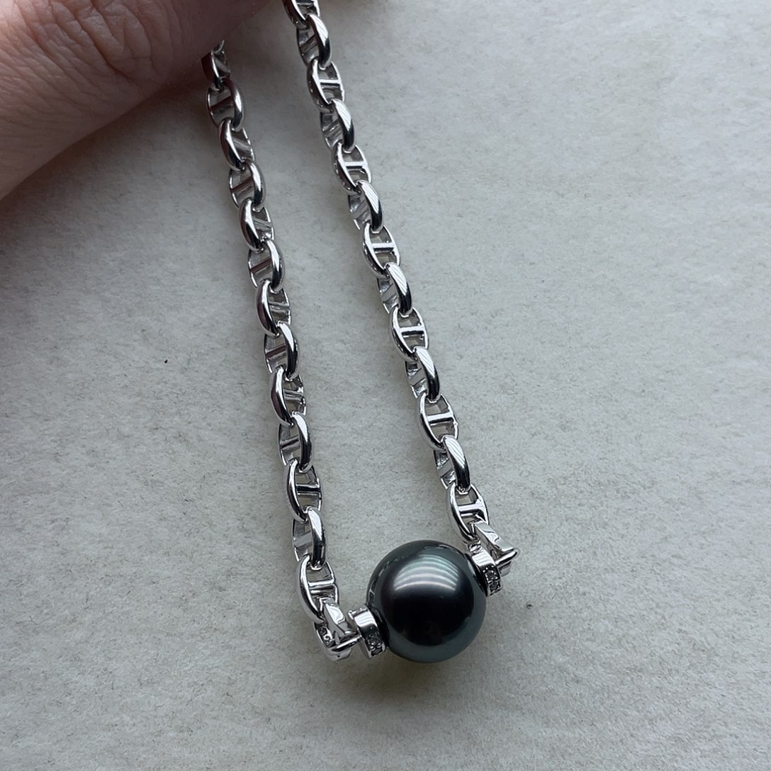 银S925镶嵌手链54海水珍珠