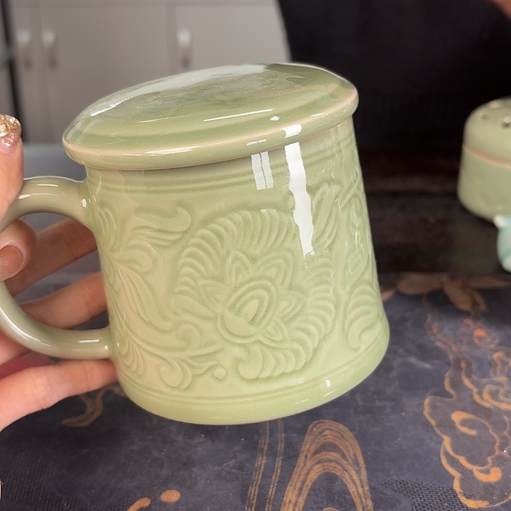 龙泉云间青瓷小米茶器