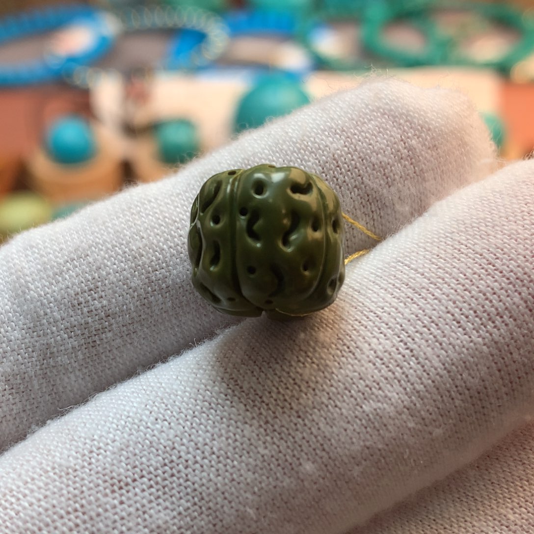 绿松石未镶嵌挂件12.7m