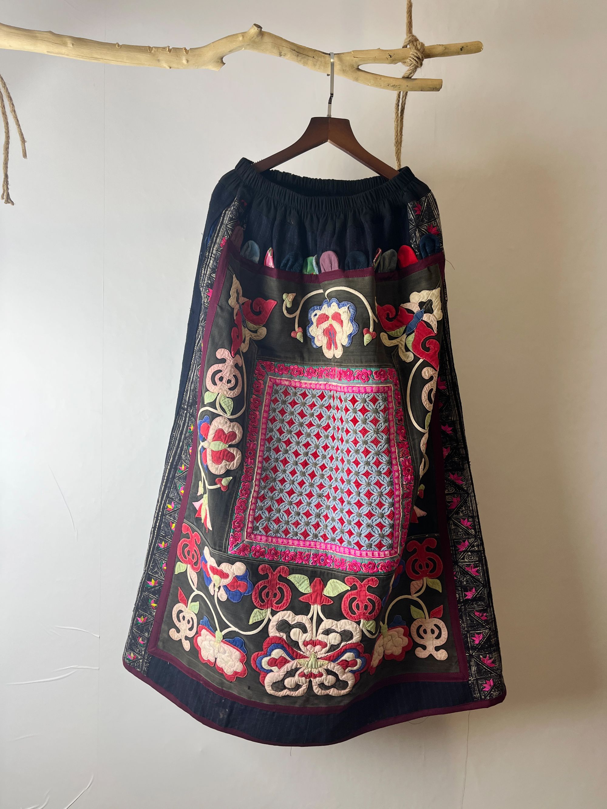 民族风手工老绣半裙苗绣重工28