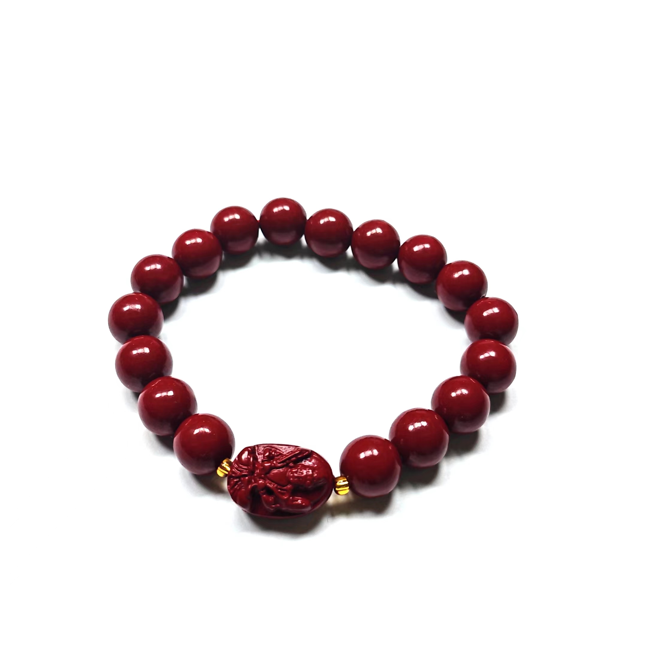 天然辰砂SX010 精美珠宝手串 尺寸12*8mm