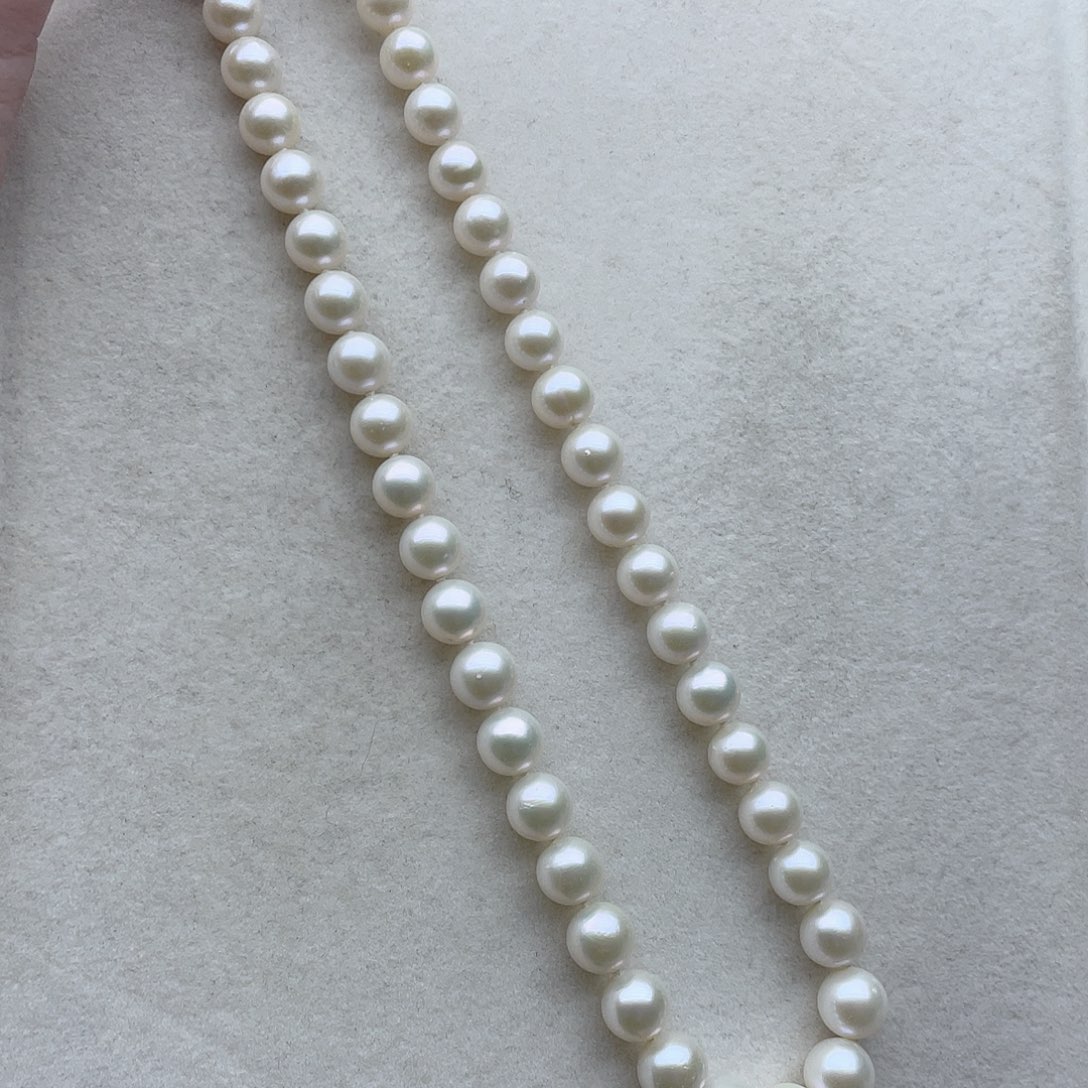 银S925镶嵌淡水珍珠项链12